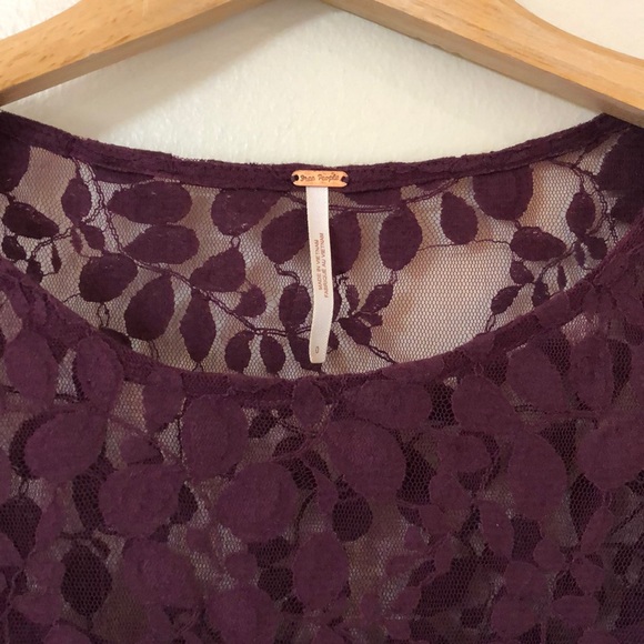 Free People Leaf Print Lace Dress - Picture 7 of 8